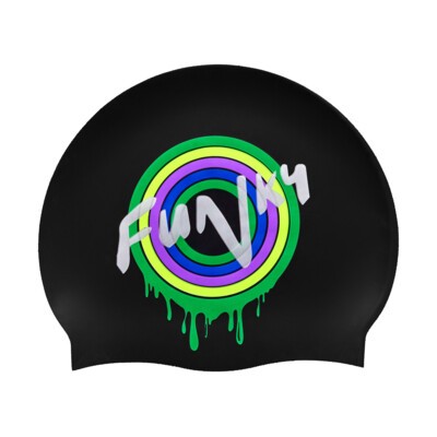 Funky - Silicone Swimming Cap - Poppy Long