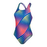 Speedo - Womens - Allover Digital Powerback One Piece - True Cobalt/Watermelon/Cerulean Blue