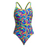 Funkita - Girls - Diamond Back One Piece - Choppy Waters