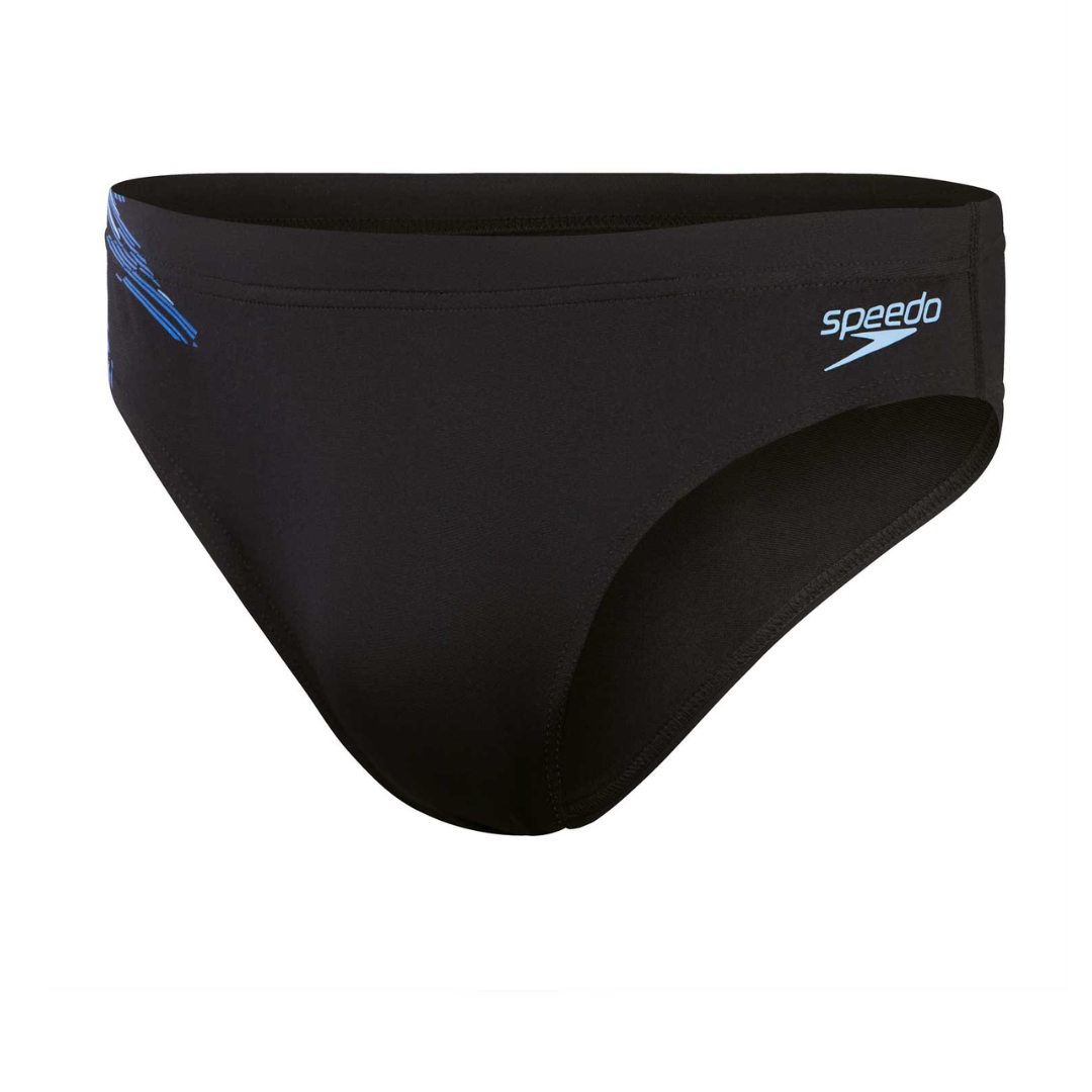 Speedo - Mens - 7cm Tech Panel Brief - Black/Blue