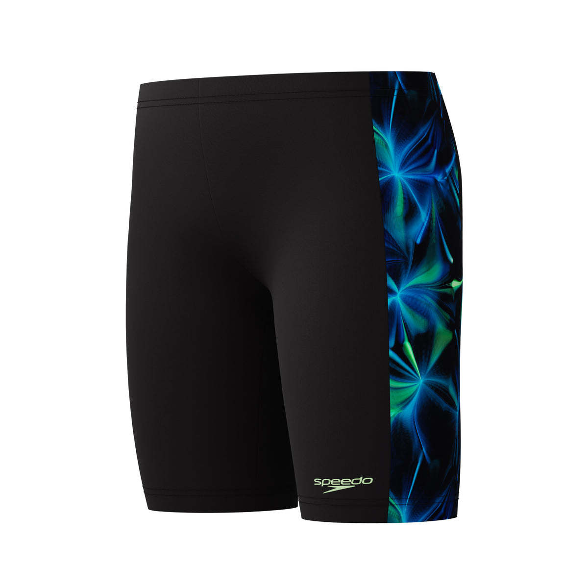 Speedo - Boys - Allover Print Panel Jammer - Anthracite/Pale Clover