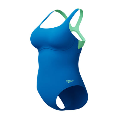Speedo - Womens - Flex Band Swimsuit - Lagoon Blue