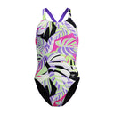 Speedo - Junior Girls - Print Powerback - Fronds/Indigo Glow