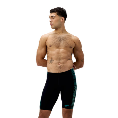 Speedo - Mens - Endurance+ Tech Panel Jammer - Black/Turquoise Gem