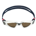 Aqua Sphere - Kayenne Polarized Lens Goggle - Compact Fit - Brown/White/Grey