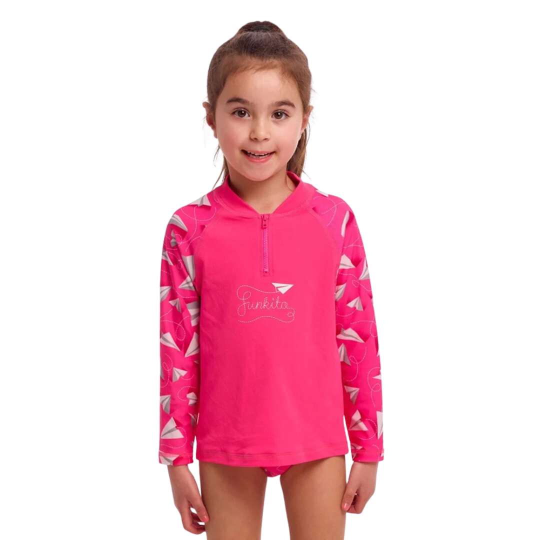 Funkita - Toddler Girls - Zippy Rashie & Brief - Paper Pink