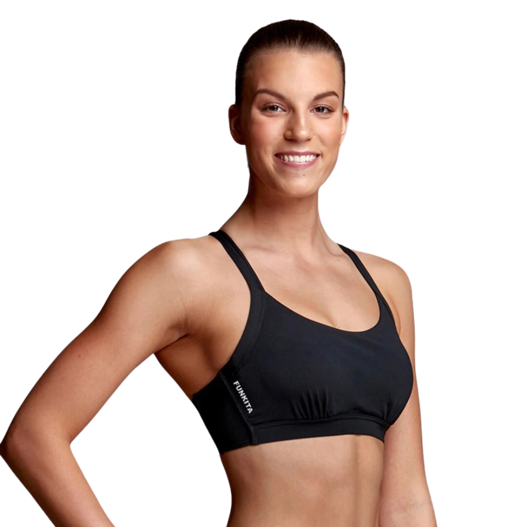 Funkita - Womens - Hold Steady Crop Top - Still Black
