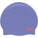 Speedo - Plain Moulded Silicone Junior Cap - Lilac/Red