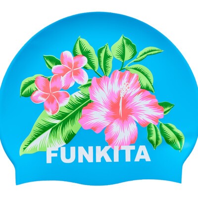 Funkita - Silicone Swimming Cap - Blue Hawaii
