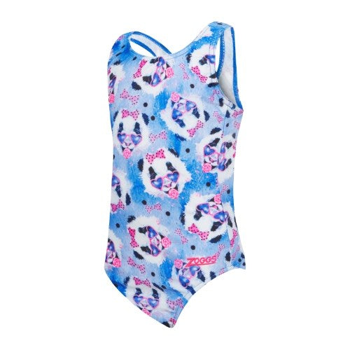 Zoggs Costume Da Bagno Per Bambine Rainbow Unicorn Actionback - Ecolast Riciclato, UPF 50+ E Resistente Al Cloro