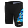 Speedo - Boys - Endurance+ Skull V-cut Jammer - Black/Picton Blue/True Cobalt/Harlequin Green