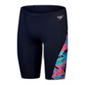 Speedo - Mens - Endurance+ Allover Digital V-Cut Jammer - True Navy/Siren Red