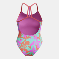 Speedo - Girls - Allover Digital Lane Back One Piece - Kaluna Floral/Arctic Glass