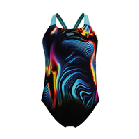 Speedo - Girls - Endurance+ Digital Placement Powerback One Piece - Lava