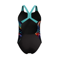 Speedo - Girls - Endurance+ Digital Placement Powerback One Piece - Lava