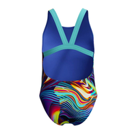 Speedo - Girls - Endurance+ Digital All over Leaderback One Piece - Molten Blur