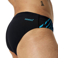 Speedo - Mens - 7cm Tech Panel Brief - Black/Cobalt Pop