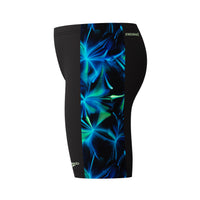 Speedo - Boys - Allover Print Panel Jammer - Anthracite/Pale Clover
