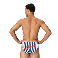 Speedo - Mens - Endurance+ Stripe Brief - Blue/White