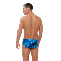 Speedo - Mens -  Rapture Printed 7cm Brief - Black / Cobalt Pop