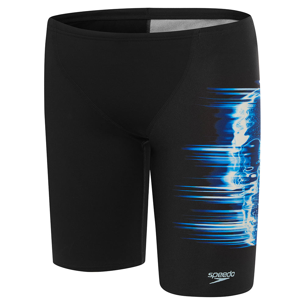 Speedo - Junior Boys - Digital Print V-Cut Jammer - Black/Blue