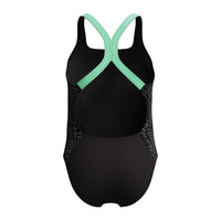 Speedo - Girls - Endurance+ Digital Allover Powerback One Piece - Alfalafa Green