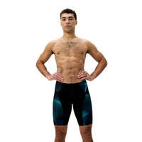 Speedo - Mens - Endurance+ Max Compression Jammer - Black/Turquoise Gem