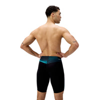 Speedo - Mens - Endurance+ Max Compression Jammer - Black/Turquoise Gem