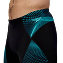 Speedo - Mens - Endurance+ Max Compression Jammer - Black/Turquoise Gem