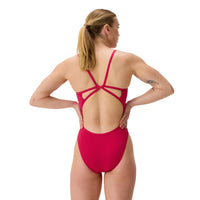 Speedo - Womens - Printed Web Back - Ruby