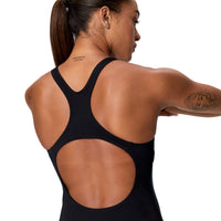 Speedo - Womens - Printed Medalist One Piece - Black/Cobalt