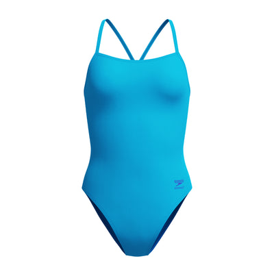 Speedo - Womens - Endurance+ Solid VBack One Piece - Picton Blue