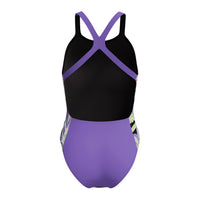 Speedo - Junior Girls - Print Powerback - Fronds/Indigo Glow