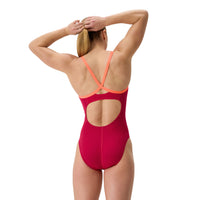 Speedo - Womens - Solid Flyback 2.0 - Red/Turquoise