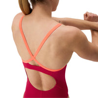 Speedo - Womens - Solid Flyback 2.0 - Red/Turquoise