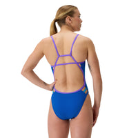 Speedo - Womens - Solid Tri Back - Lagoon Blue/Indigo Glow