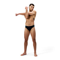 Speedo - Mens - 7cm Tech Panel Brief - Black/Turquoise Gem