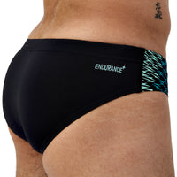 Speedo - Mens - 7cm Tech Panel Brief - Black/Turquoise Gem