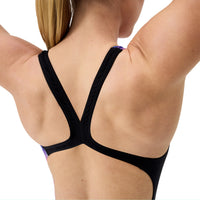 Speedo - Womens - Placement Printed Powerback - Blurry Glass/Black