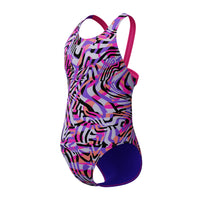 Speedo - Girls - Endurance+ Digital Allover Leaderback One Piece - Flare Pink