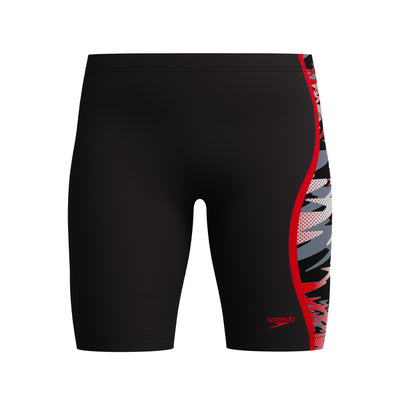 Speedo - Boys - Endurance+ Hyperboom Panel Jammer - Anthracite/High Risk Red