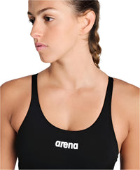 Arena - Womens - Team Swim Tech One Piece - Solid Black White