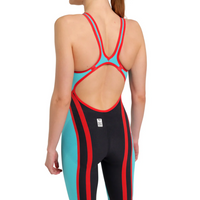 Arena - Womens - Powerskin Carbon Core FX Full Body Open Back - LE Turquoise Metallic / Metallic Avio