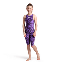 Arena - Girls - Powerskin ST NEXT Limited Edition Full Body Open Back - Leopard Skin Violet