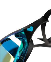 Arena - Cobra Edge Swipe Mirror Racing Goggles - Aqua/Black/Aqua