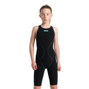 Arena - Girls - Powerskin Impulso Openback Race Suit - Black/Teal