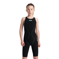 Arena - Girls - Powerskin Impulso Openback Race Suit - Black/Teal