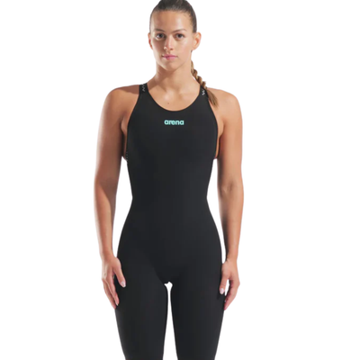 Arena - Womens - Powerskin Veloce Open Back Kneeskin - Black/Teal