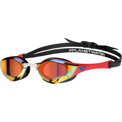 Arena - Cobra Edge Swipe Mirror Racing Goggles - Gold/Red