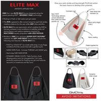 DMC - Elite Max Fins - Blue Charcoal, Fluro Charcoal